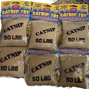 Vo-Toys Deluxe Burlap Pillow Sack Cat Toy Lot Of 6 Packs Xpet